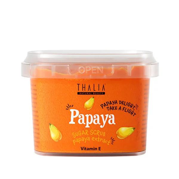 Thalia Tropical Papaya Sugar Body Scrub - Exfoliating & Moisturizing Body Care with Natural Papaya Extract