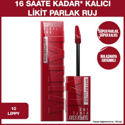 Maybelline New York Super Stay Vinyl Ink Long-Lasting Liquid Lipstick - 16 Hour Wear, Non-Sticky, Easy Application