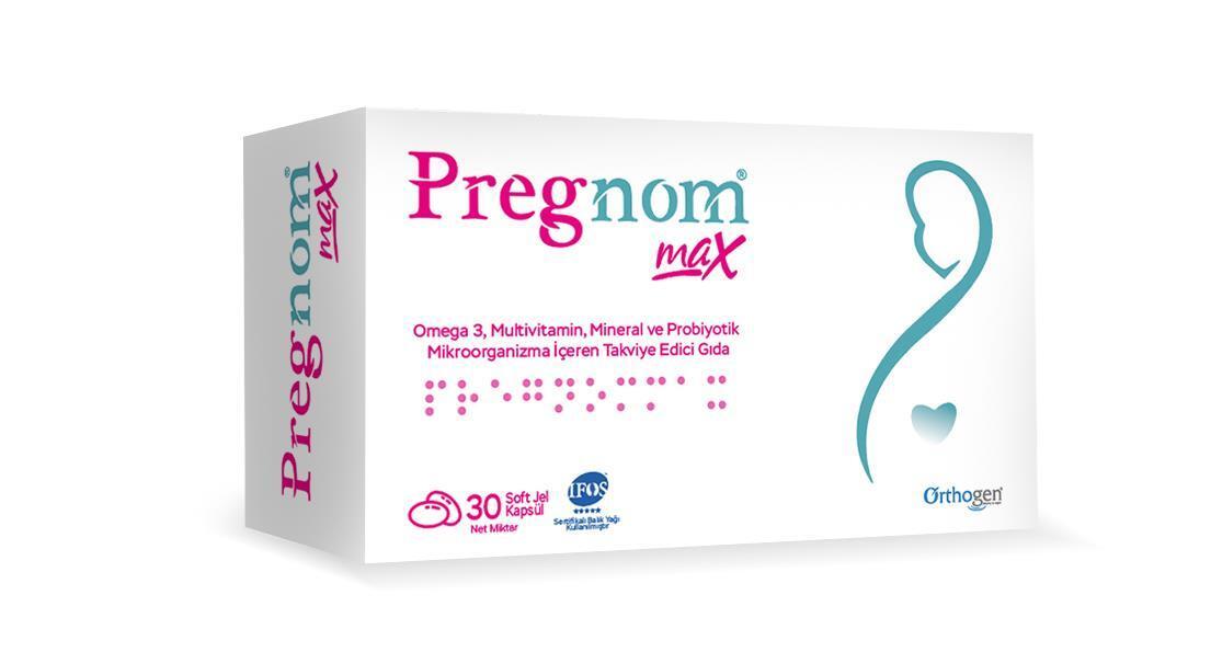 Pregnom Max Prenatal Vitamins Soft-Jel Capsules - 30 Count Pregnancy Supplements for Expectant Mothers