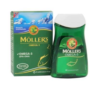 Mšller's Omega-3 Supplement - 60 Softgels with EPA, DHA & Vitamin E - Supports Heart & Brain Health