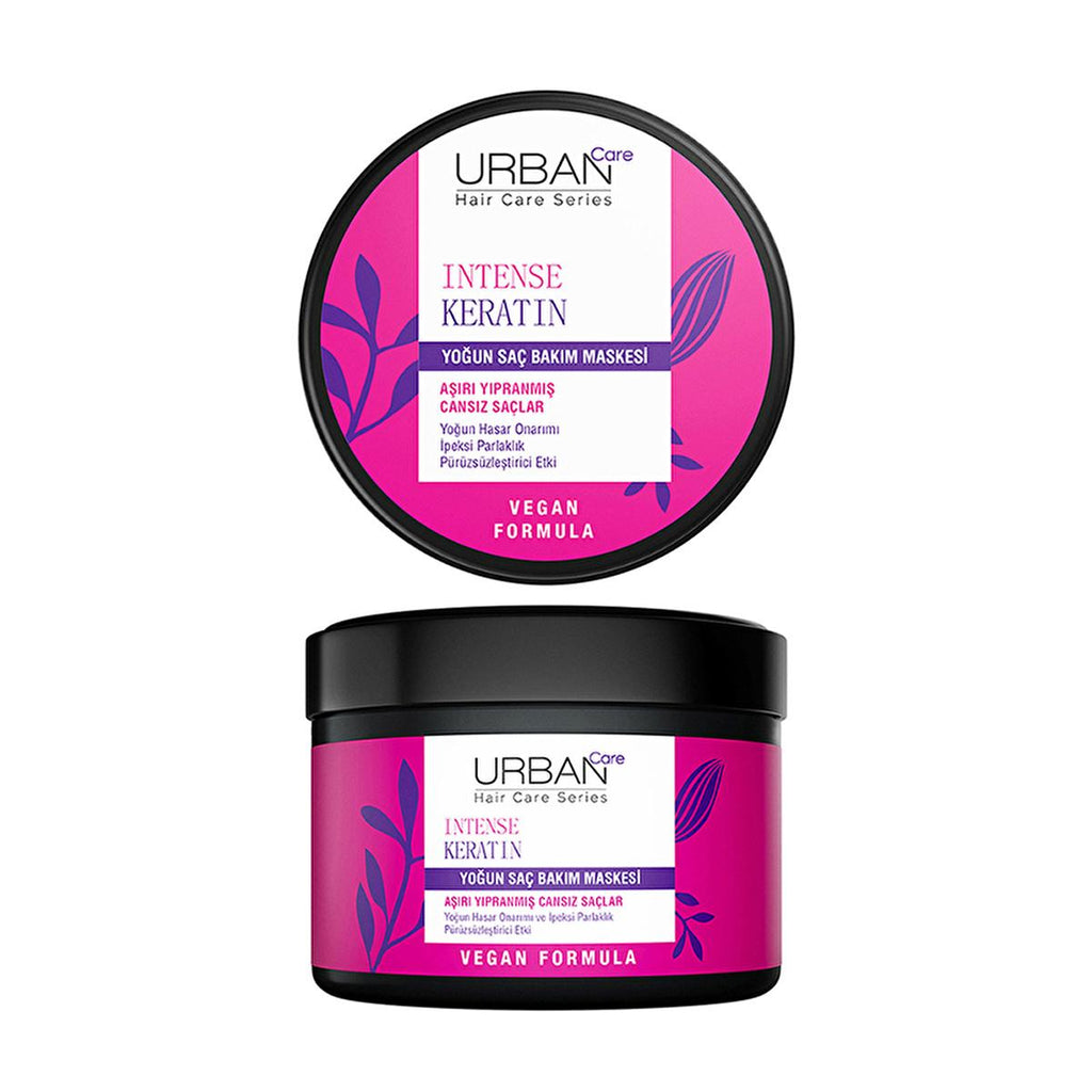 Urban Care Intense Keratin Hair Care Mask - Intensive Repair for Damaged Hair, Vegan & Paraben-Free