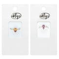 Eklips Modern Single Stone Ring - Elegant Teardrop Figure, Assorted Color Options