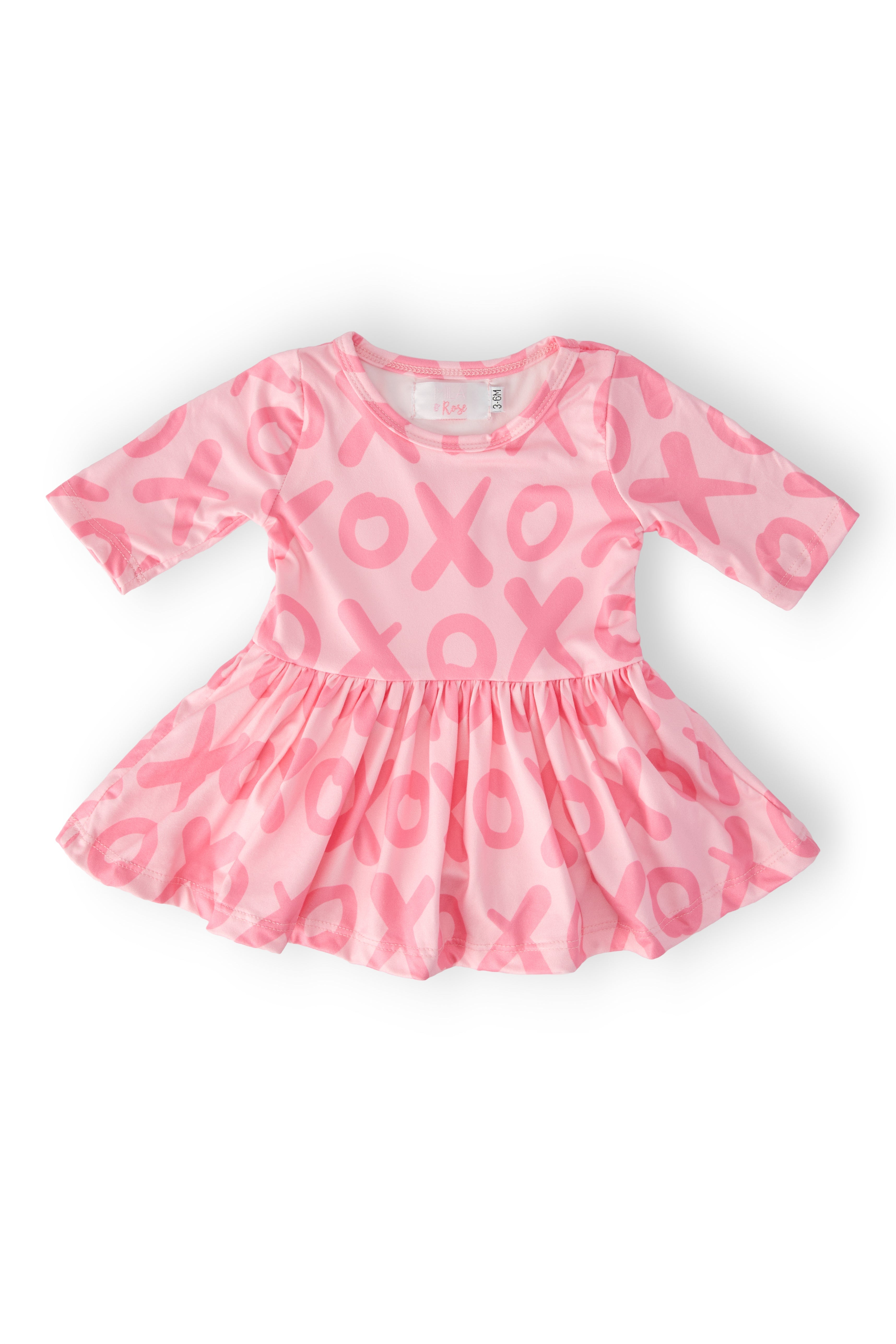 Mila & Rose ® XOXO 3/4 Sleeve Twirl Bodysuit — main product shot