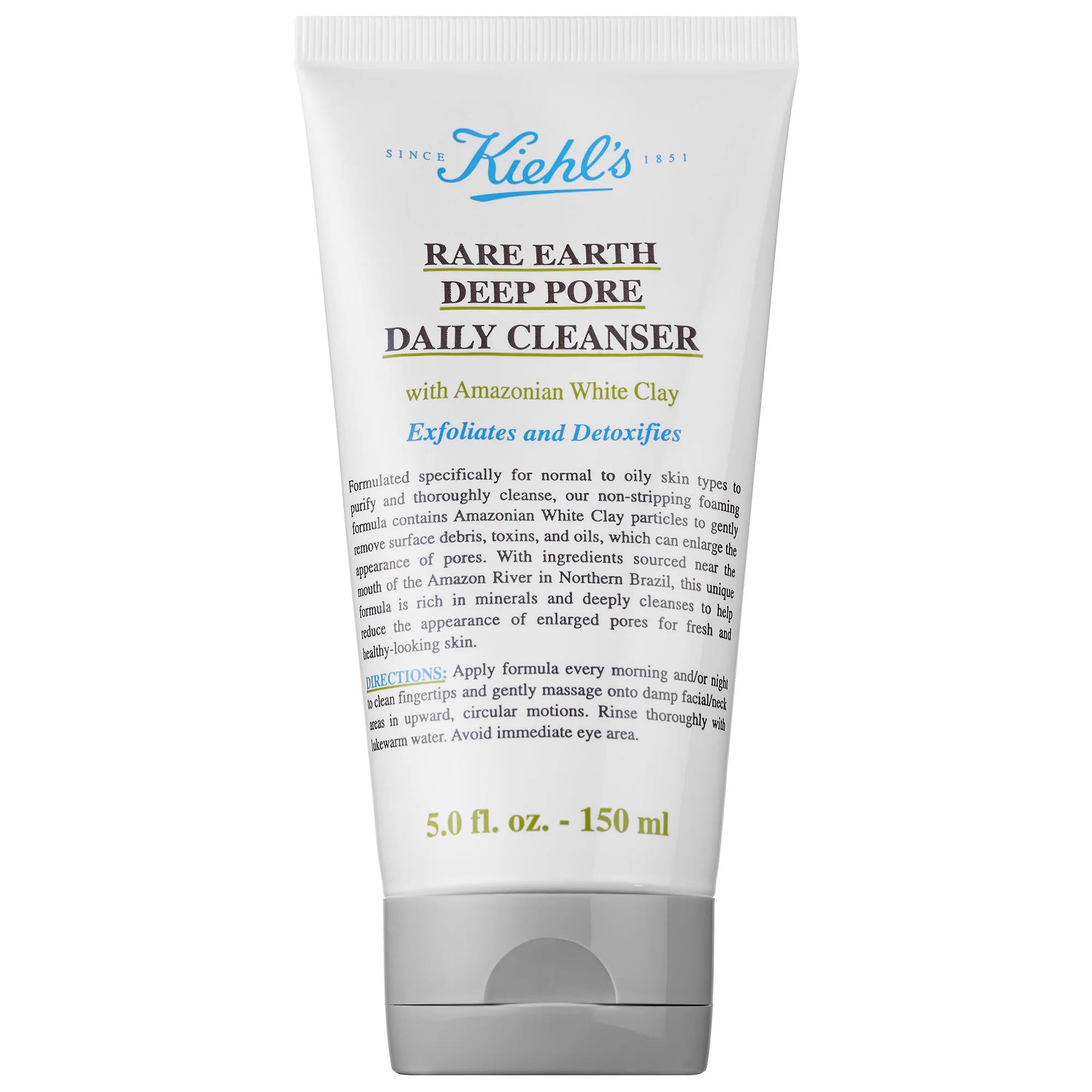 Rare Earth - Deep Pore Daily Facial Cleanser for Combination & Oily Skin - Natural Exfoliating Cleanser