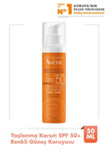 Avene Anti-Aging SPF 50+ Tinted Sunscreen - Moisturizing, Anti-Aging Benefits for Sensitive Skin