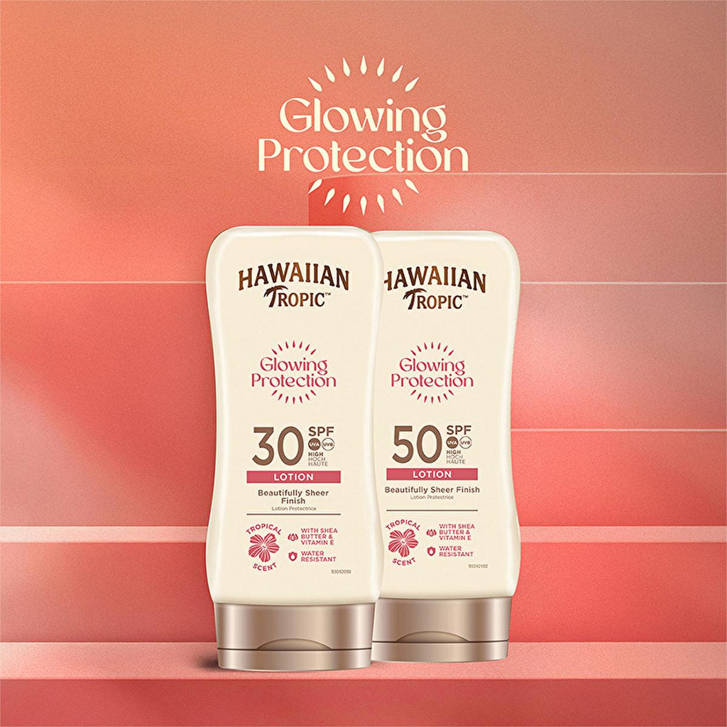 Hawaiian Tropic SPF 30 Sunscreen Lotion: UVA/UVB Protection for Glowing Skin - Vegan & Cruelty-Free, Water Resistant