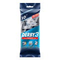 Derby Samurai 3 Klasik Disposable Razor Blades - Smooth Shaving for Men, 10 Count
