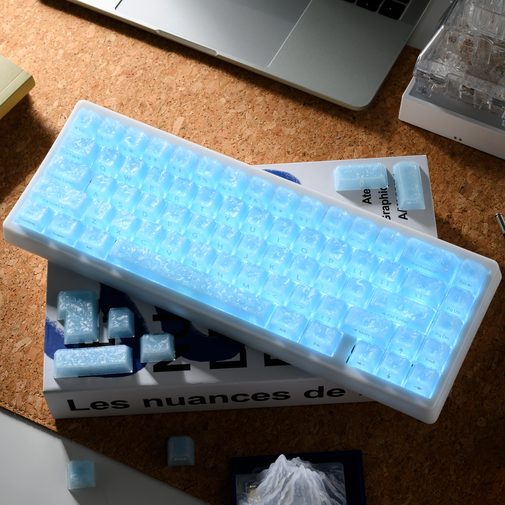 XVX M67 JadeStone Forged Carbon VIA Tri-Mode Mechanical Keyboard