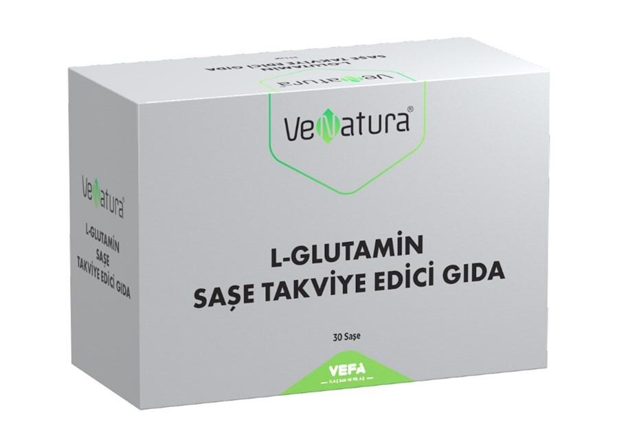 Venatura L-Glutamine Dietary Supplement - 30 Sachets for Muscle Recovery & Wellness