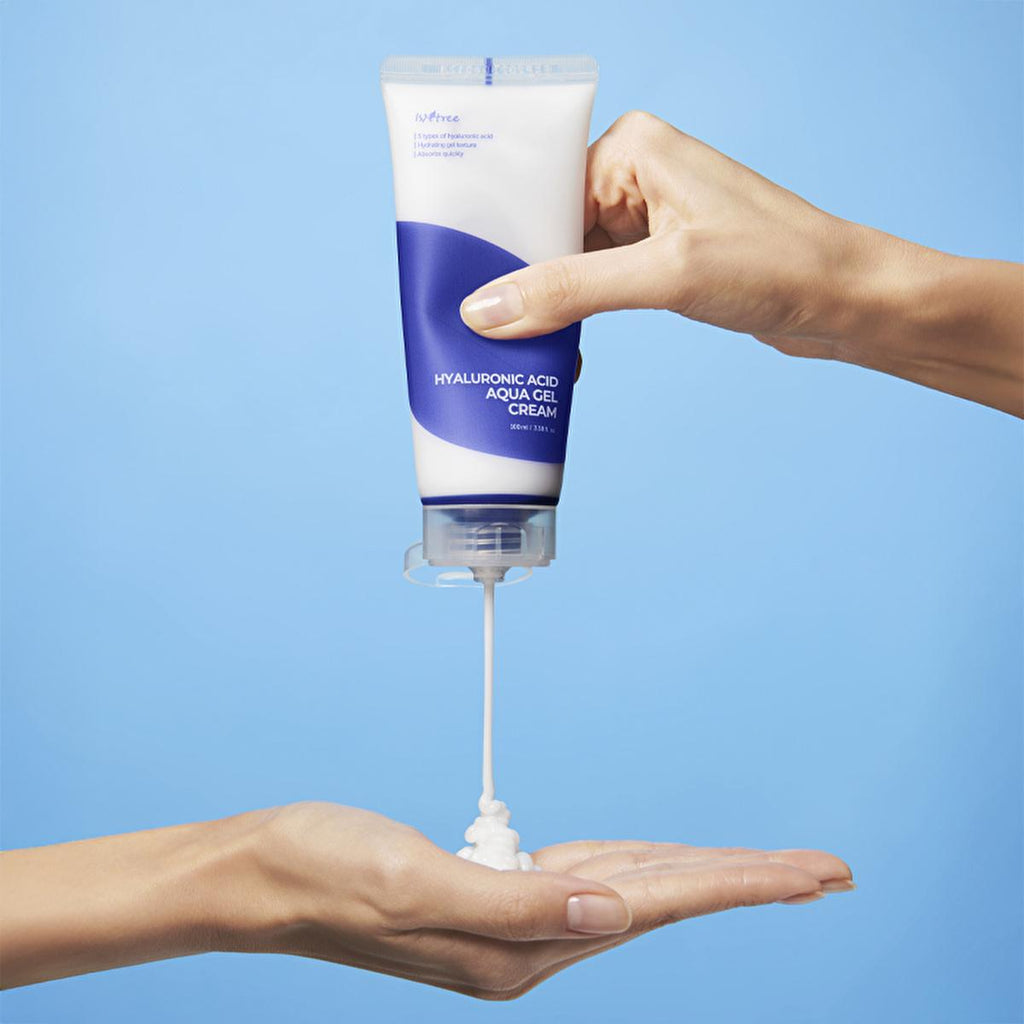Isntree Hyaluronic Acid Aqua Gel Cream: Intense Hydration, Lightweight Moisturizer for Dry Skin - Dermatologically Tested