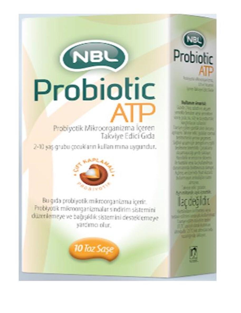 NBL Probiotic ATP 10 Sachets - Supports Children's Digestive Health with 2 Billion CFU Probiotics, Prebiotics, and Vitamins