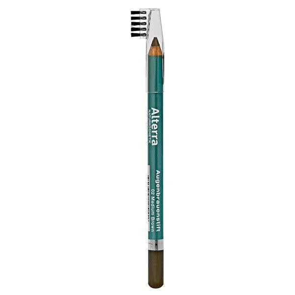 Alterra Eyebrow Pencil No:02 Medium Kahve - Vegan, Dermatologically Approved, Natural Eyebrow Care