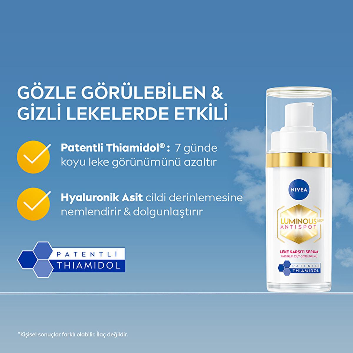 Nivea Luminous630 Anti-Spot Serum for Face - Reduces Dark Spots, Hydrates Skin