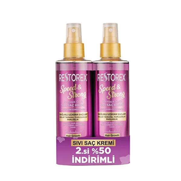 Restorex Leave-In Hair Conditioner: Ivy Extract for Healthy Hair Growth, Detangling & Shine - 2 x 200ml