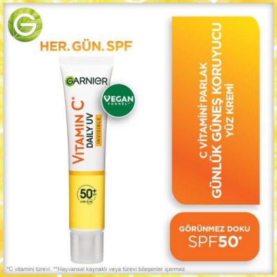 Garnier Vitamin C Daily Sunscreen SPF50+ - 40ml | Brightening Formula