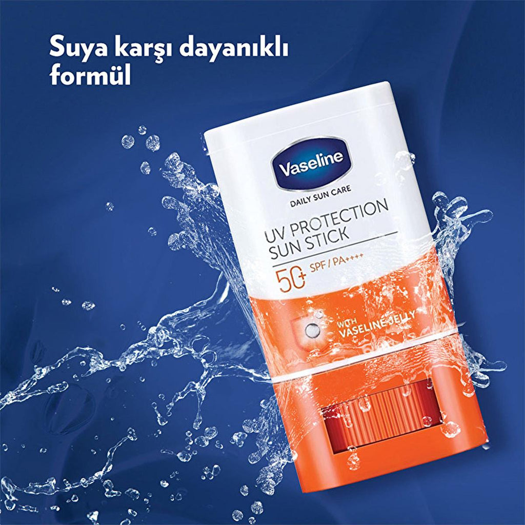 Vaseline SPF 50+ Sunscreen Stick: Daily UVA/UVB Protection, Clear & Non-Greasy, Watermelon Scented - Face & Body Sun Protection
