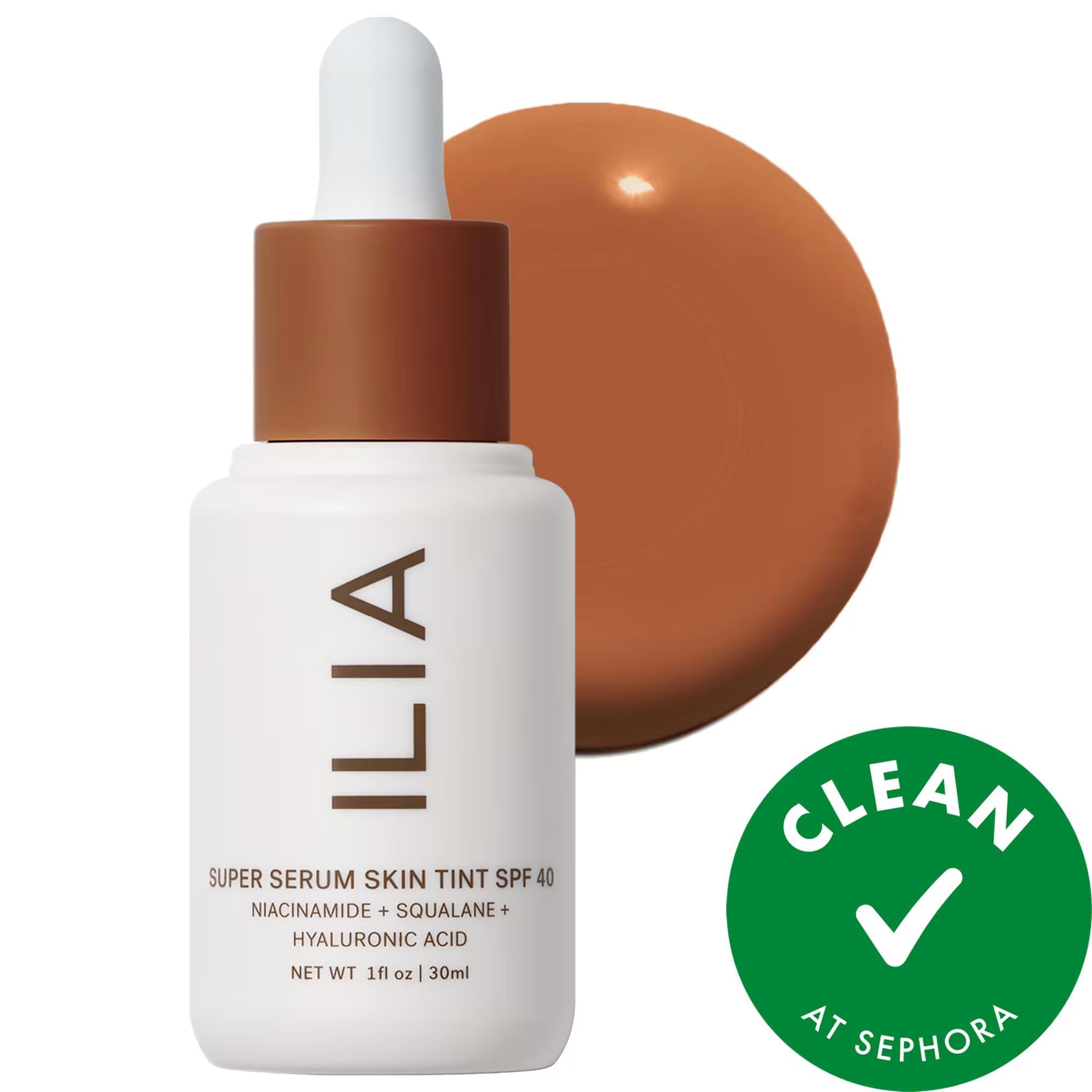 ILIA Super Serum Skin Tint SPF 40: Hydrating Skincare Foundation for Radiant, Dewy Coverage - Vegan, Gluten-Free & Cruelty-Free