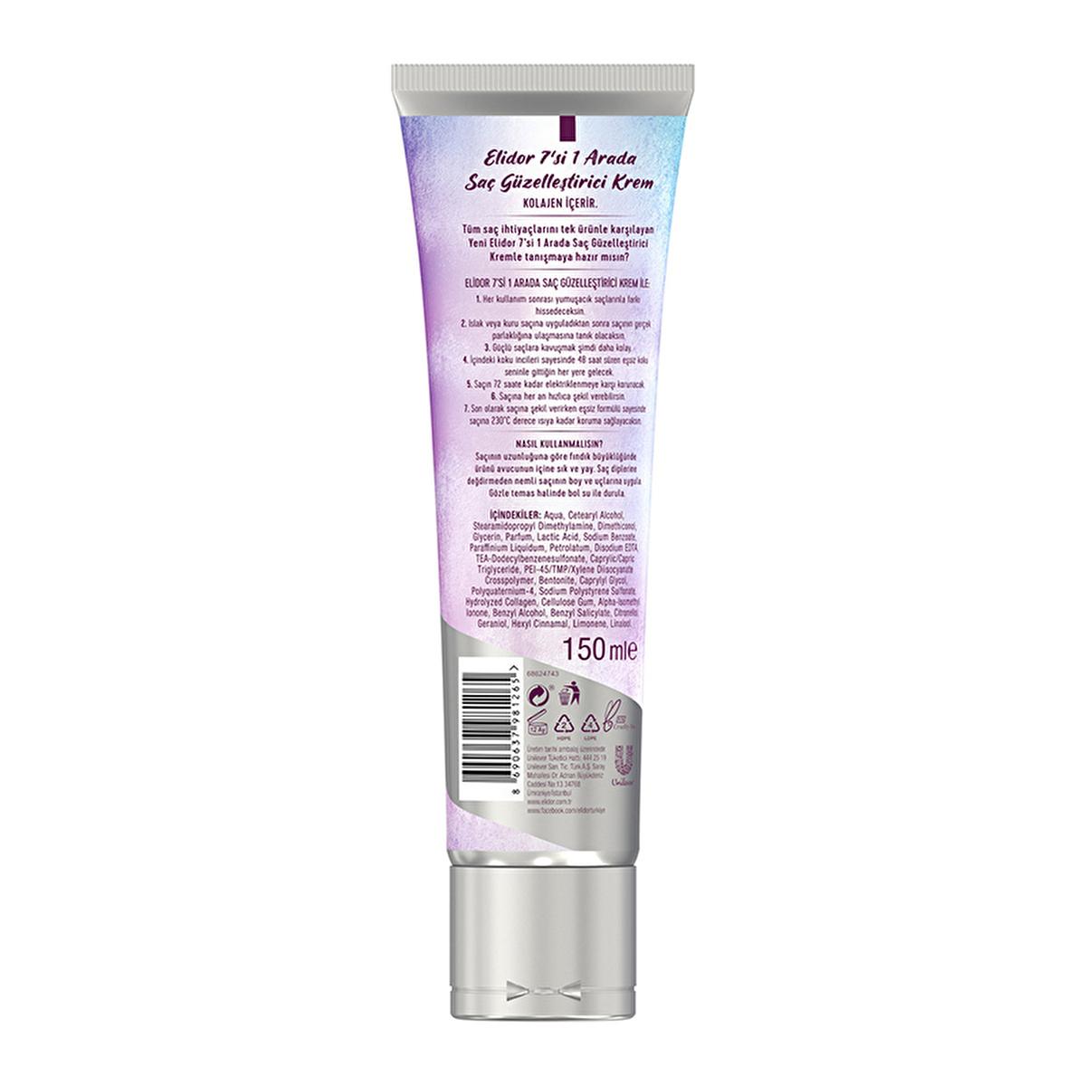Elidor 7-in-1 Leave-in Hair Care Cream - Nourishing, Anti-Frizz, Heat Protectant