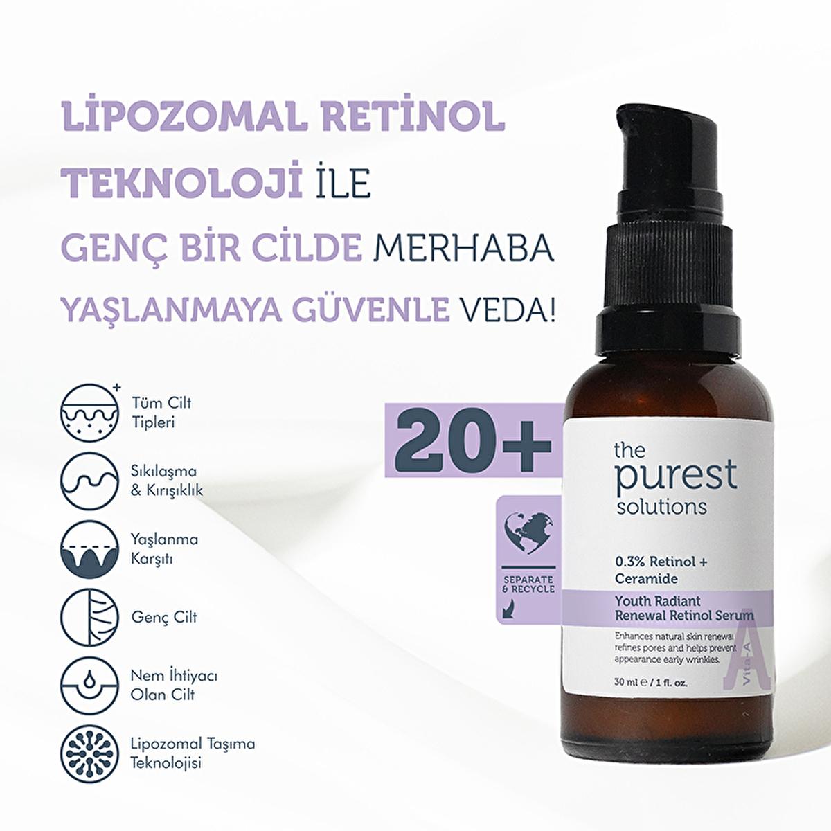 The Purest Solutions Retinol Serum - Anti-aging Skincare with Lipozomal Retinol for Youthful Skin