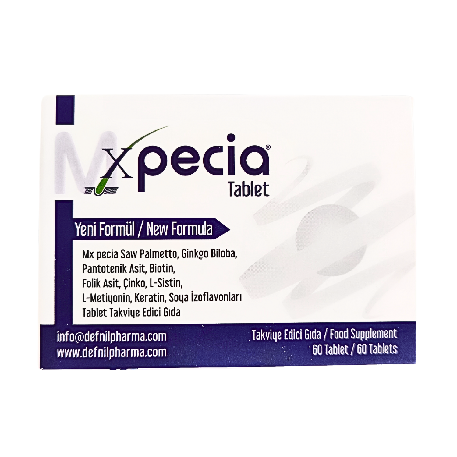 Xpecia For Men 60 Tablets - Hair Health Supplement | Men's Health