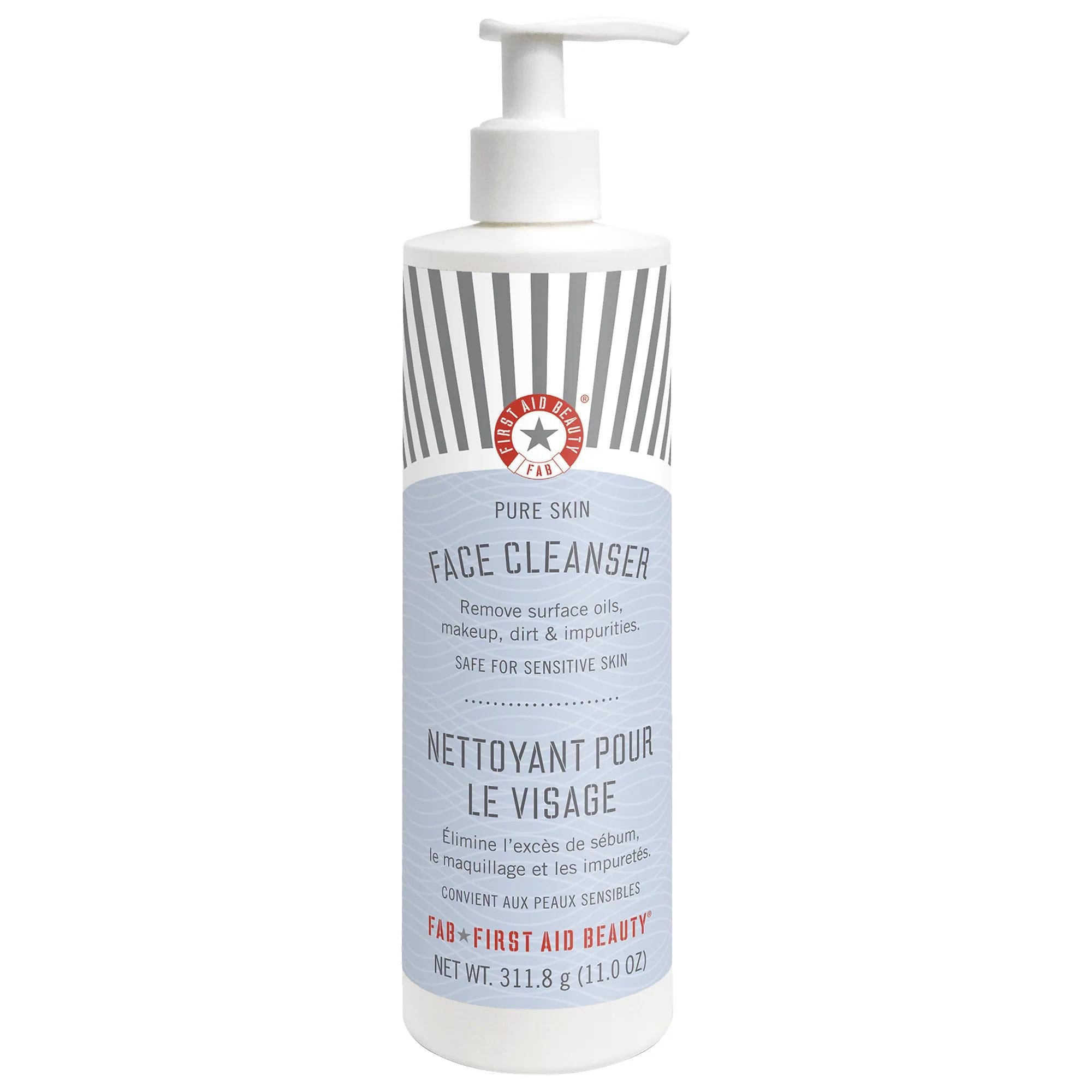 Pure Skin Face Cleanser - Gentle Hydrating & Vegan Cleanser for Dry, Sensitive Skin | Fragrance-Free Aloe Vera & Glycerin