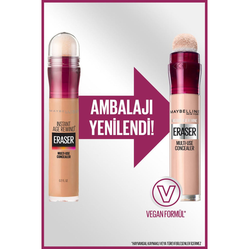 Maybelline Instant Anti Age Eraser Concealer - High Coverage, Anti-Aging Makeup with Goji Berry