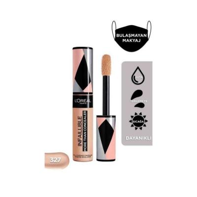 L'Oreal Paris Infaillible Concealer: Full Face Coverage, Long-Lasting 327 Cashmere - Blemish Cover, Even Skin Tone, Makeup Base