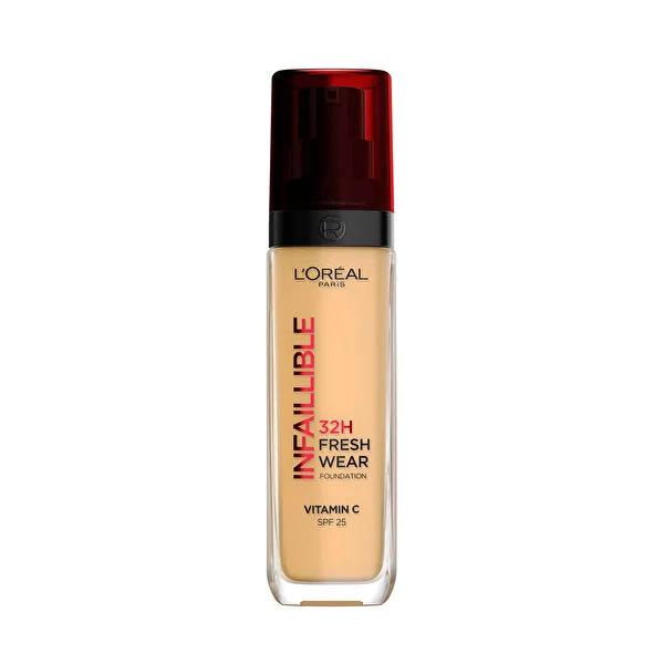 L'Oréal Paris Infaillible 32H Fresh Wear Foundation - Long-Lasting, High Coverage, SPF 25
