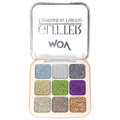 Mov Eyeshadow: 9-Color Glitter Eyeshadow Palette - Unleash Intense Sparkle, Long-Lasting Glamour, and Highly Pigmented Color for Stunning Eye Makeup.