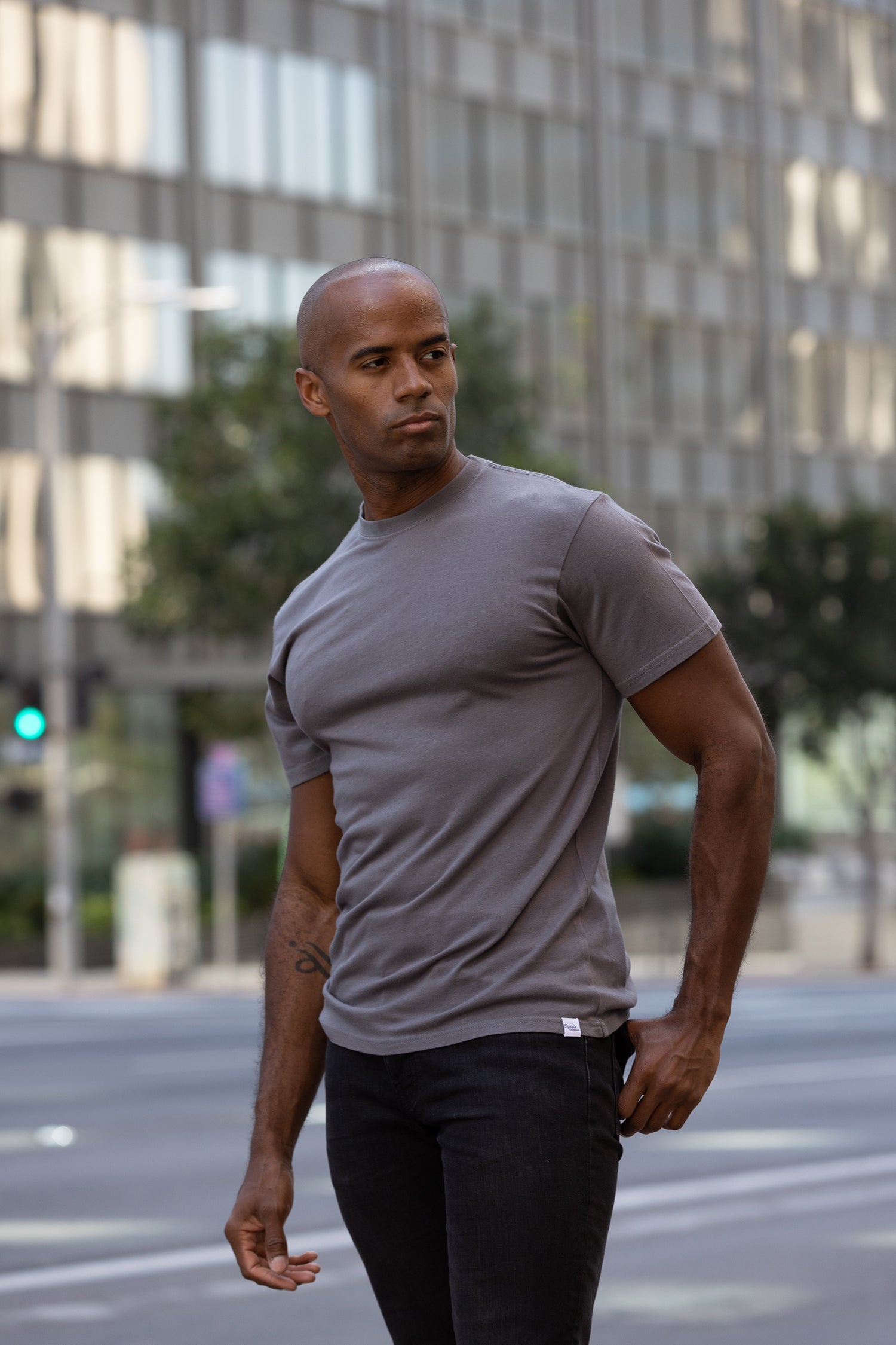 Spun Bamboo The Original Men's Bamboo Viscose/Organic Cotton Short Sleeve T-Shirt - Classic Cut — flat-lay composition