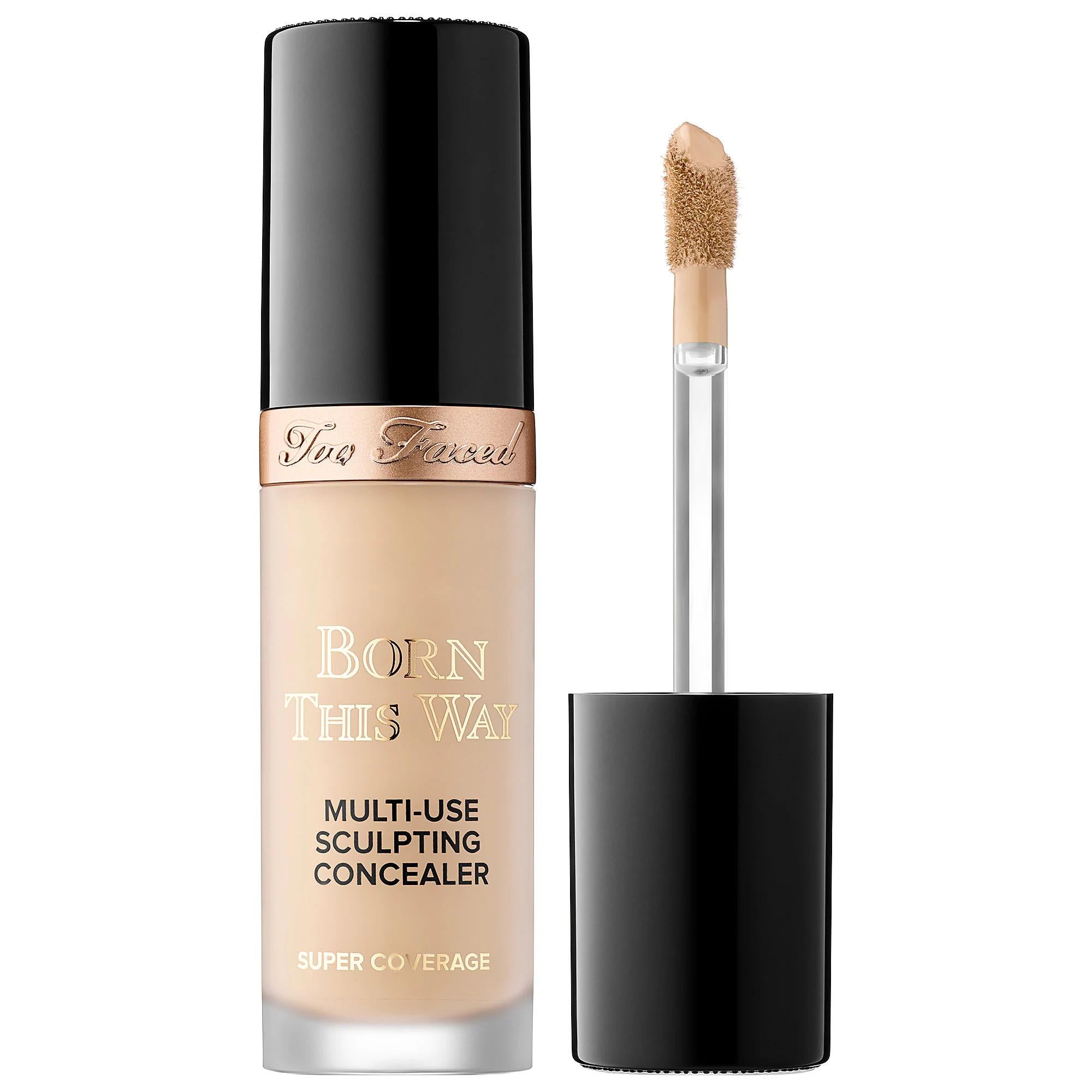 Too Faced Born This Way Super Coverage Multi-Use Concealer - Full-Coverage, Hydrating, Vegan & Cruelty-Free Liquid Concealer for Flawless Finish