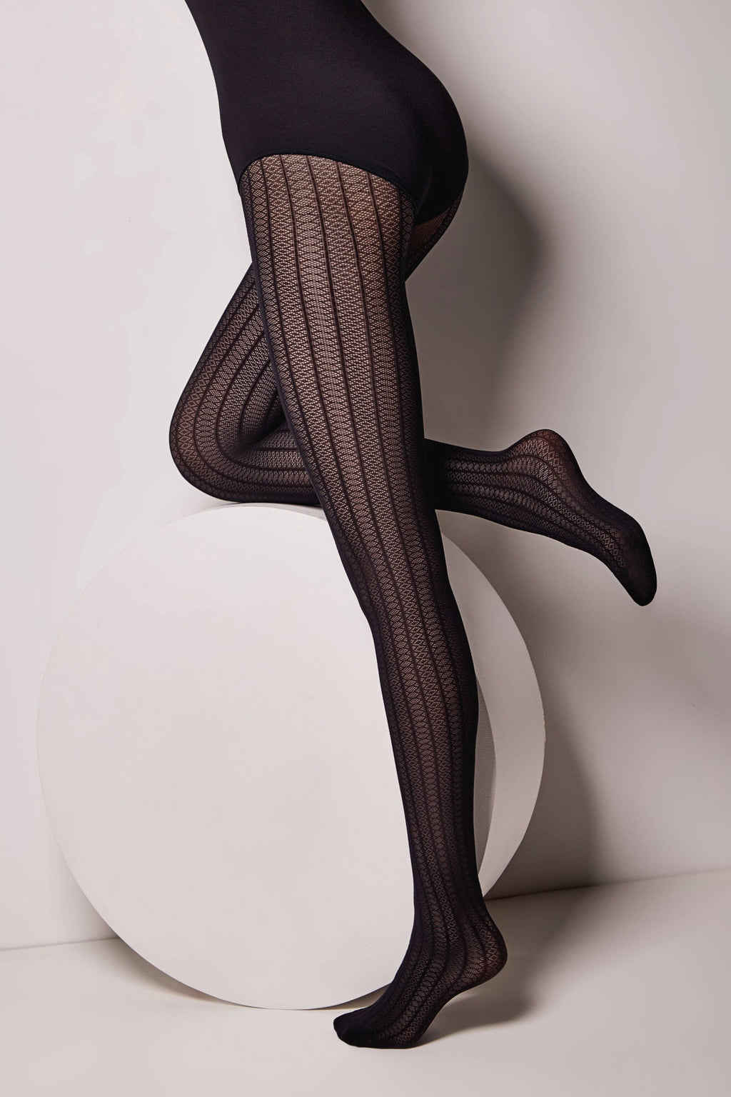TheRanok.com Fantasy Tights Conte Lacy Line - Lace Pattern and Stripes — main product shot