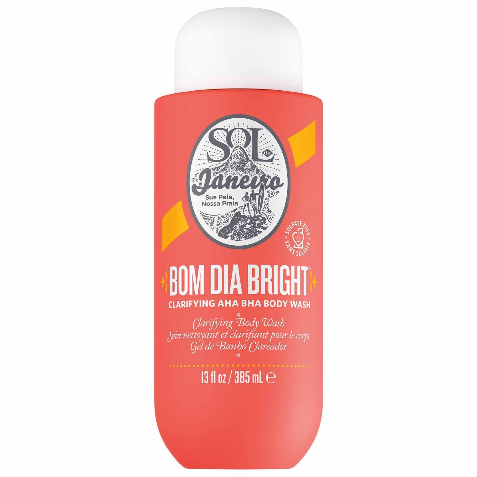 Bom Dia Bright AHA BHA Body Wash: Clarifying, Exfoliating, & Smoothing for Radiant Skin - Sulfate-Free Vegan Body Wash