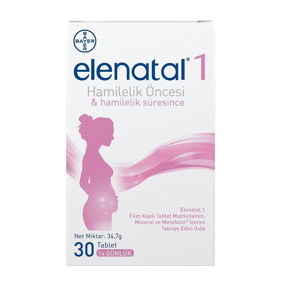Elenatal Multivitamin Supplement for Pregnancy - 30 Capsules, Prenatal Vitamins with Metafolin, Vitamins and Minerals for Fetal Development