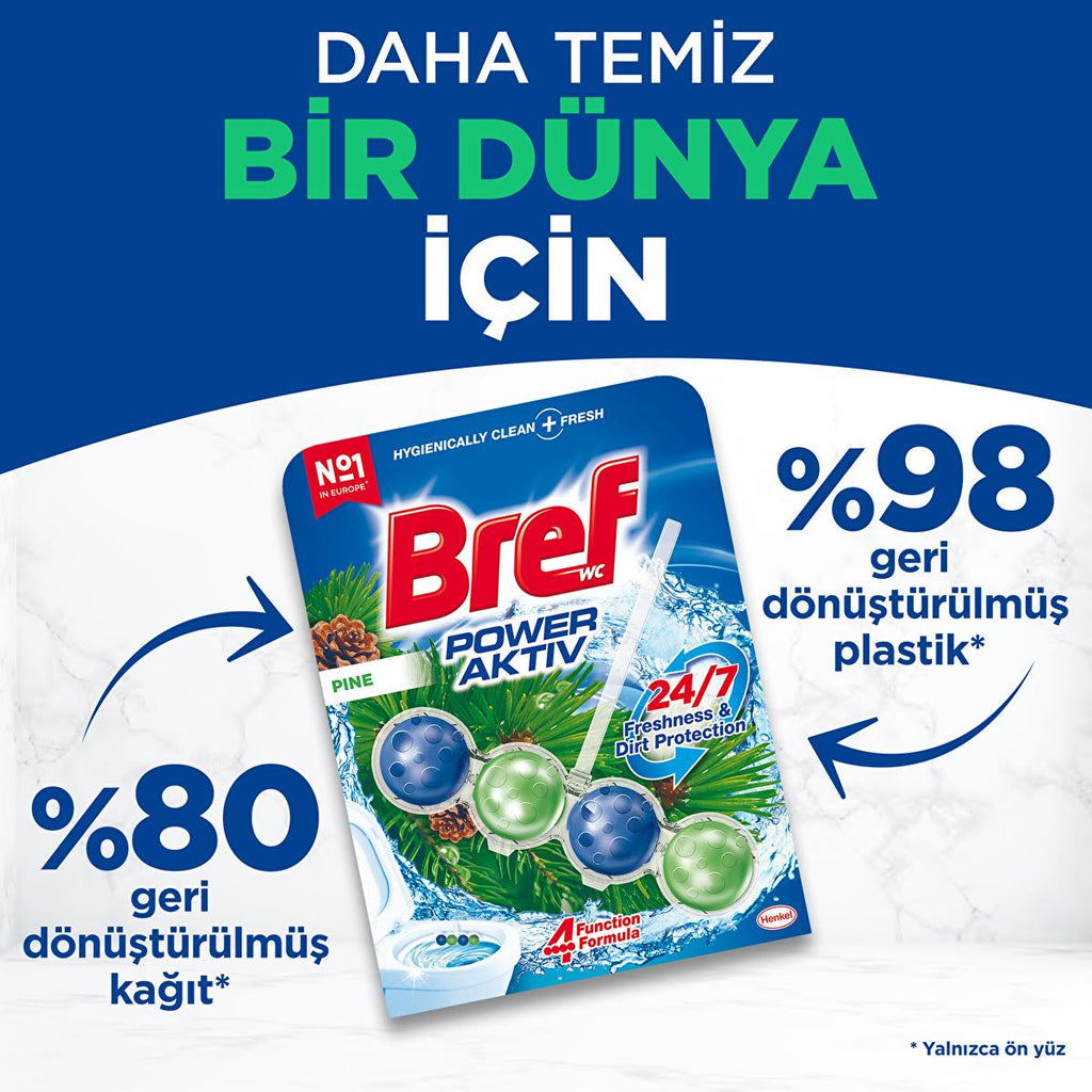Bref Power Aktiv: Limescale Prevention Toilet Bowl Cleaner Block for Long-Lasting Freshness & Sparkling Clean Bathroom