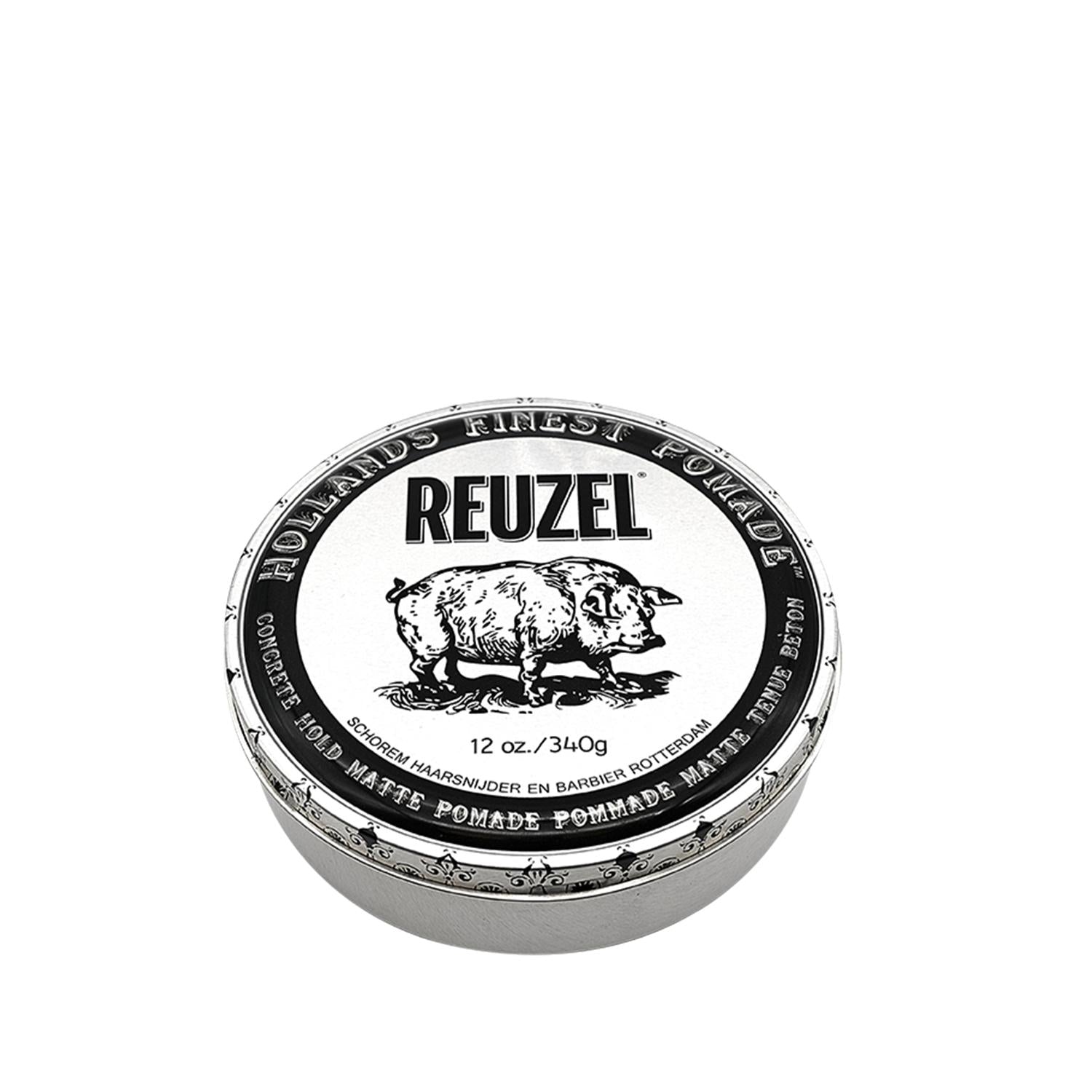 Reuzel Concrete Hold Matte Pomade for Men - Strong Hold, Matte Finish Hair Styling Product