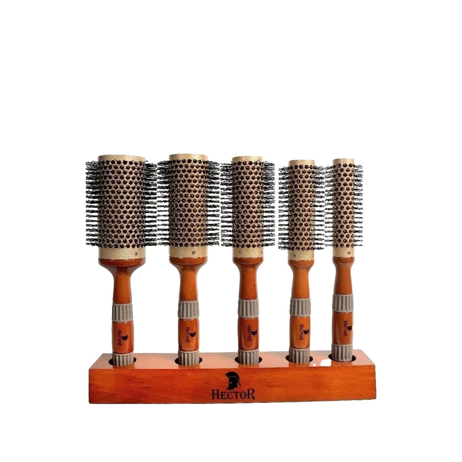 Hector Hair Brush Set - 5 Piece Vent Maxi Flow Detangling Brushes for Effortless Styling