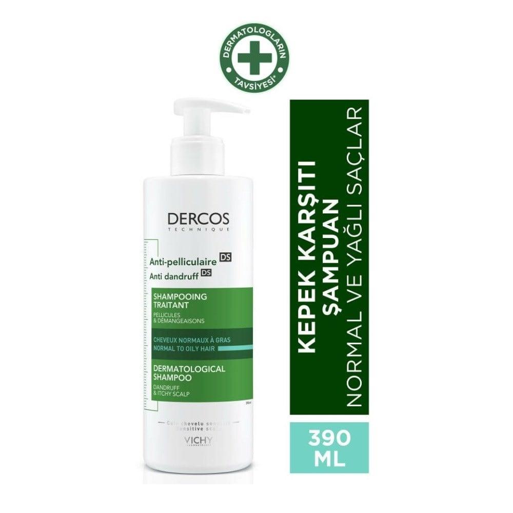 Vichy Dercos Anti-Dandruff Shampoo 13.2 fl oz - Normal & Oily Hair, Long-Lasting Dandruff Control