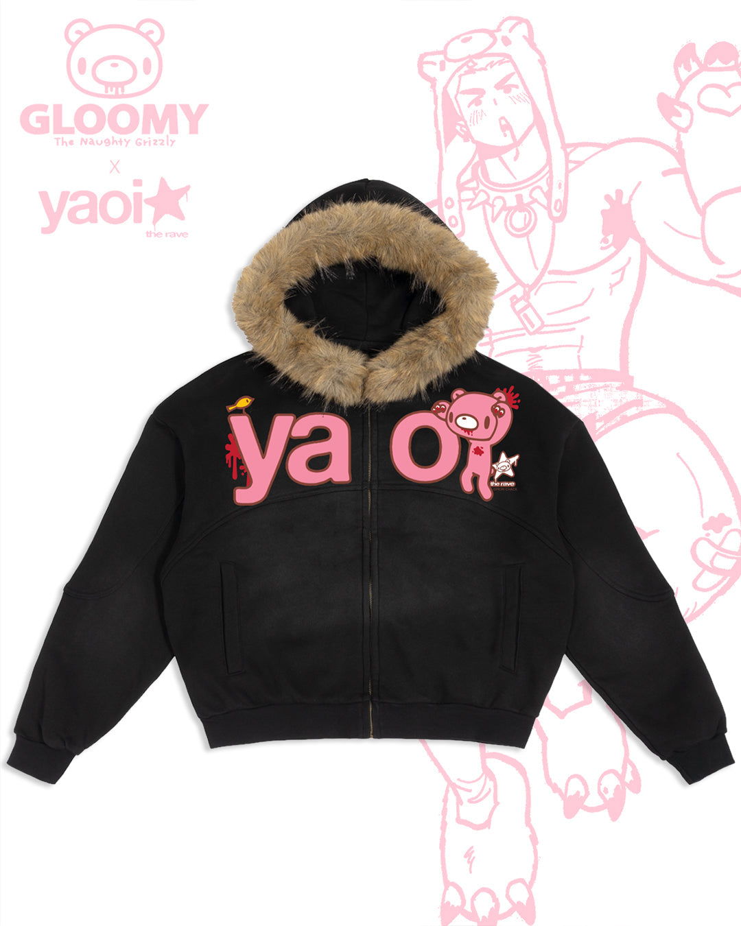 YAOI x GLOOMY Sneaky Zip-Up Parka