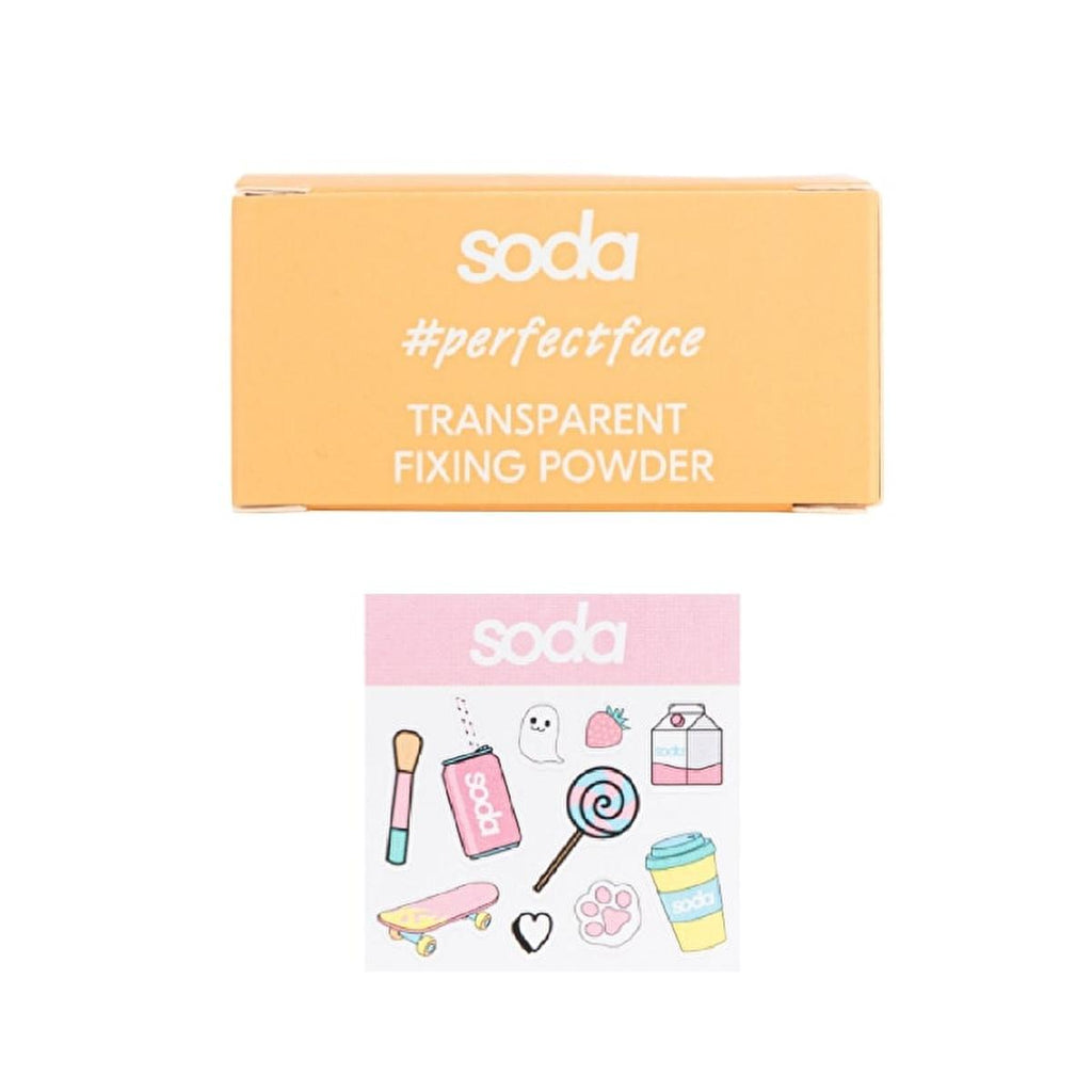 Soda Translucent Setting Powder for Long-Lasting Matte Finish Makeup - Transparent Fixing Powder