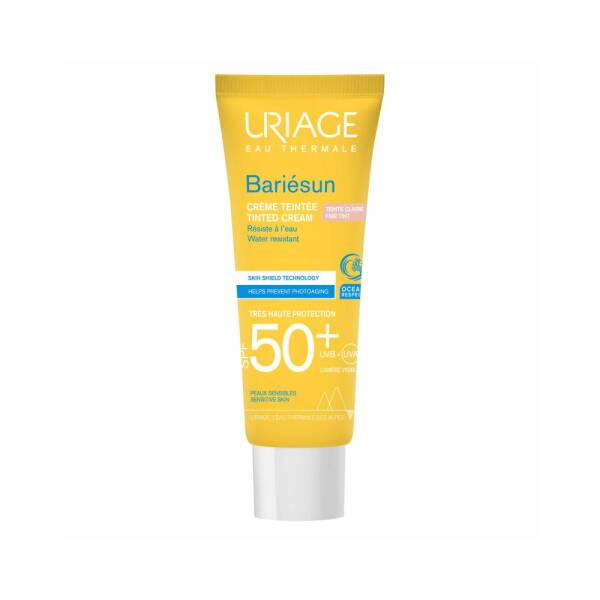Uriage Bariesun Tinted Sunscreen SPF50+ Fair - Sensitive Skin UVA/UVB Protection, Light Coverage, Non-Comedogenic, Daily Face Sunscreen