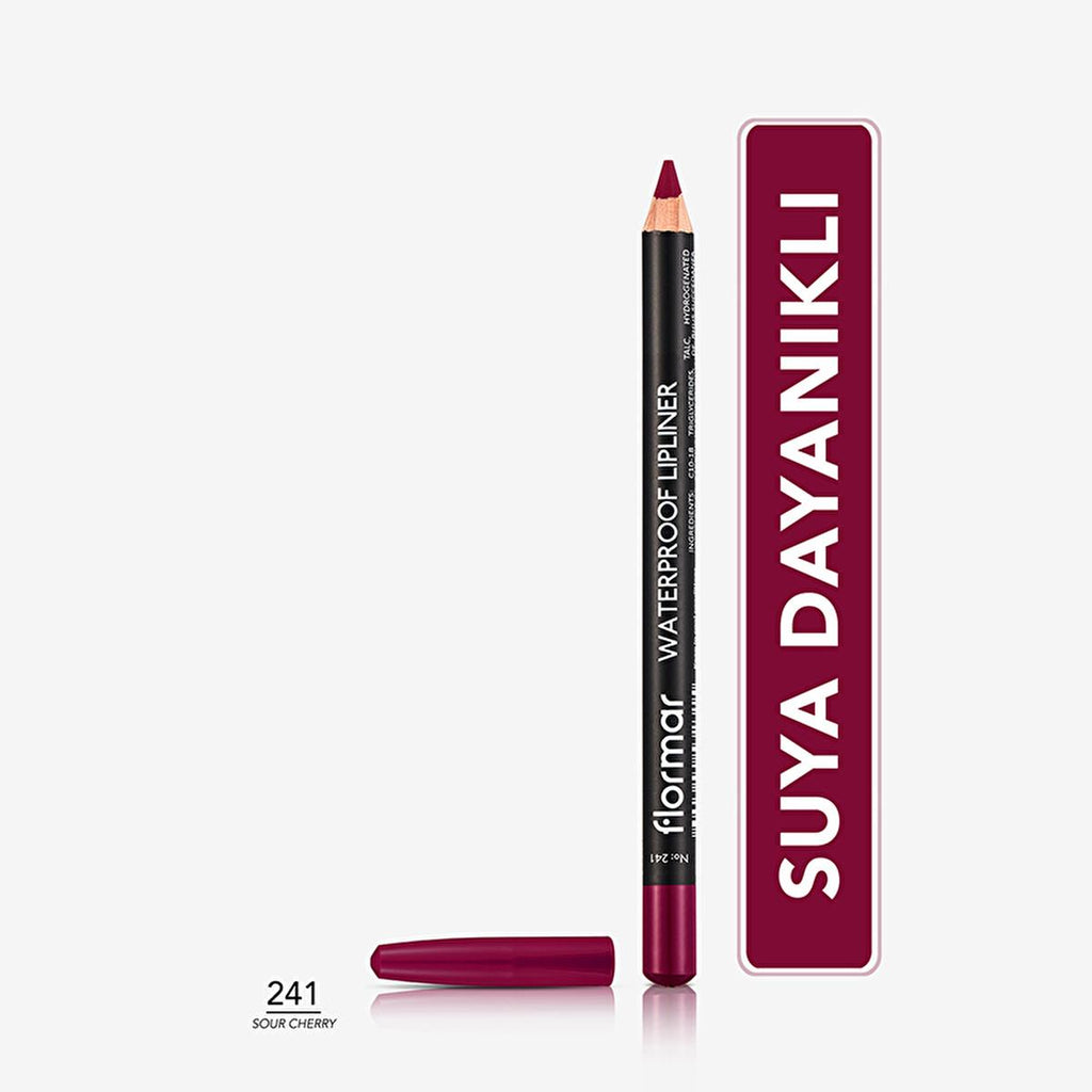 Flormar Waterproof Matte Lip Liner - Long-Lasting, Vitamin-Enriched Lip Pencil for Precise Application