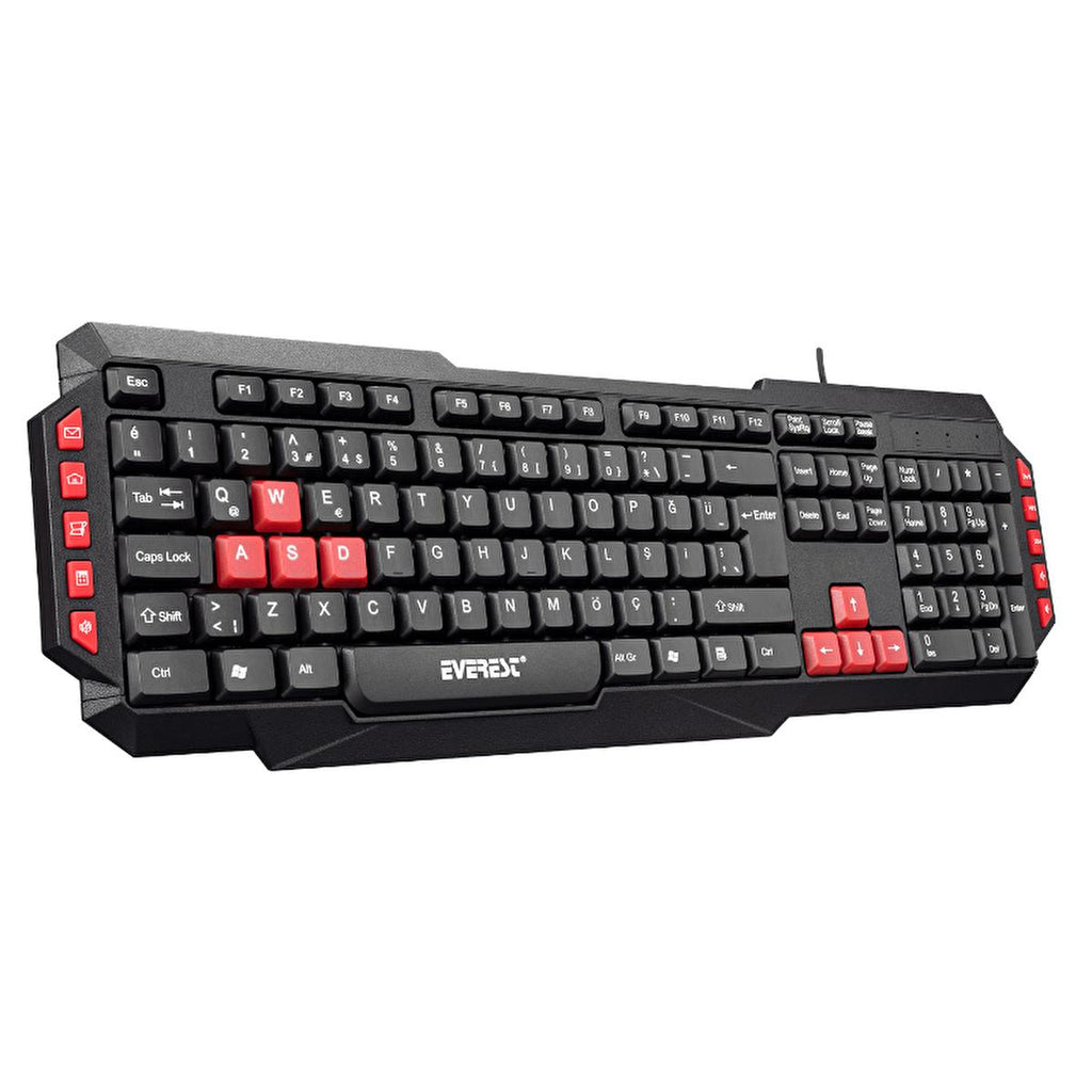 Everest Gaming Keyboard KB-G7 ARMOR - USB Q Layout, 50M Click Life, Compatible with Windows, IOS, Linux