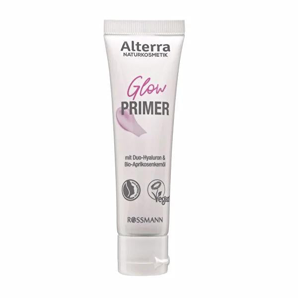 Alterra Vegan Primer Glow with Hyaluronic Acid & Organic Apricot Kernel Oil - Microplastic-Free Makeup Preparation for Smoother Skin