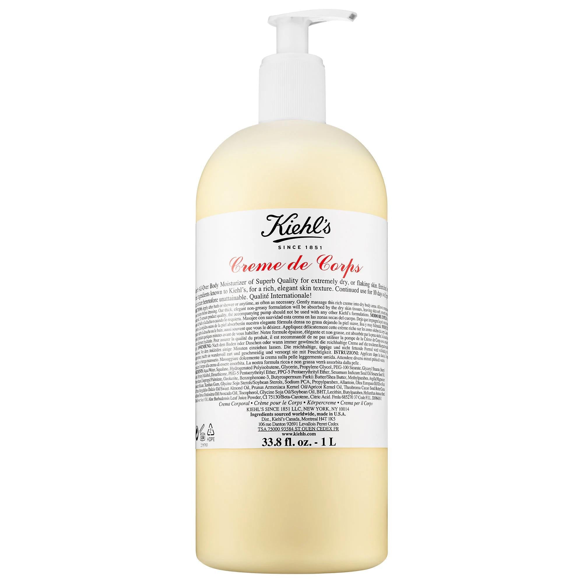 Kiehl's Cr�me de Corps: Ultra Hydrating Body Lotion with Squalane & Cocoa Butter | Moisturizes Dry Skin | Refillable & Paraben-Free