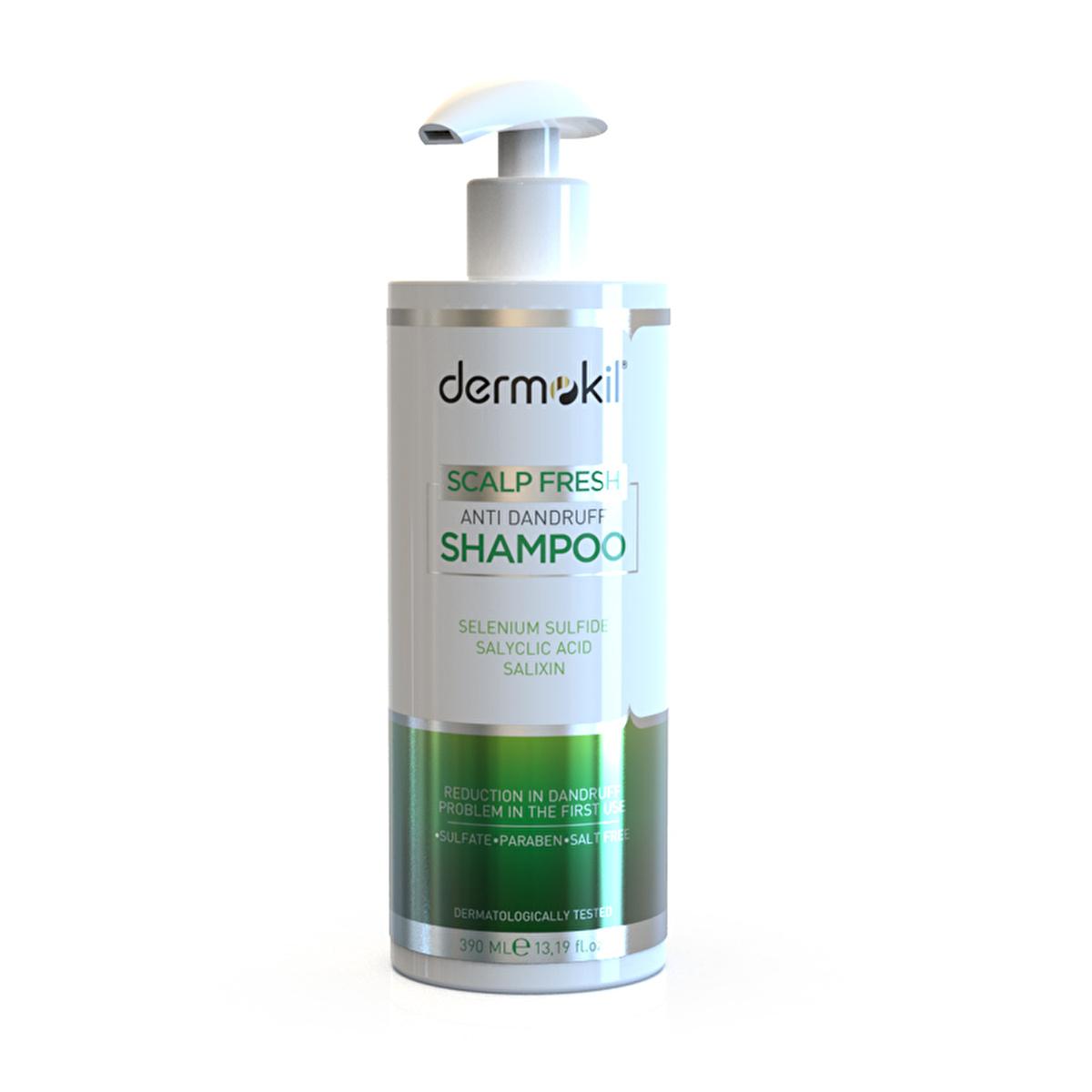 Dermokil Anti-Dandruff Shampoo: Soothe Sensitive Scalp, Eliminate Flakes & Itch with Salicylic Acid & Selenium Sulfide - 13.17 fl oz