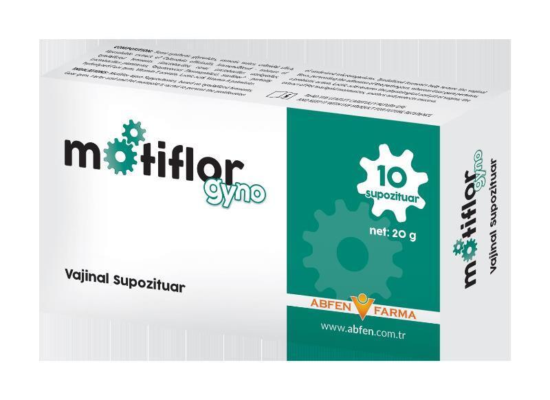 Motiflor Probiyotik Gyno Vaginal Suppository - Probiotic Support for Vaginal Health, 10 Count