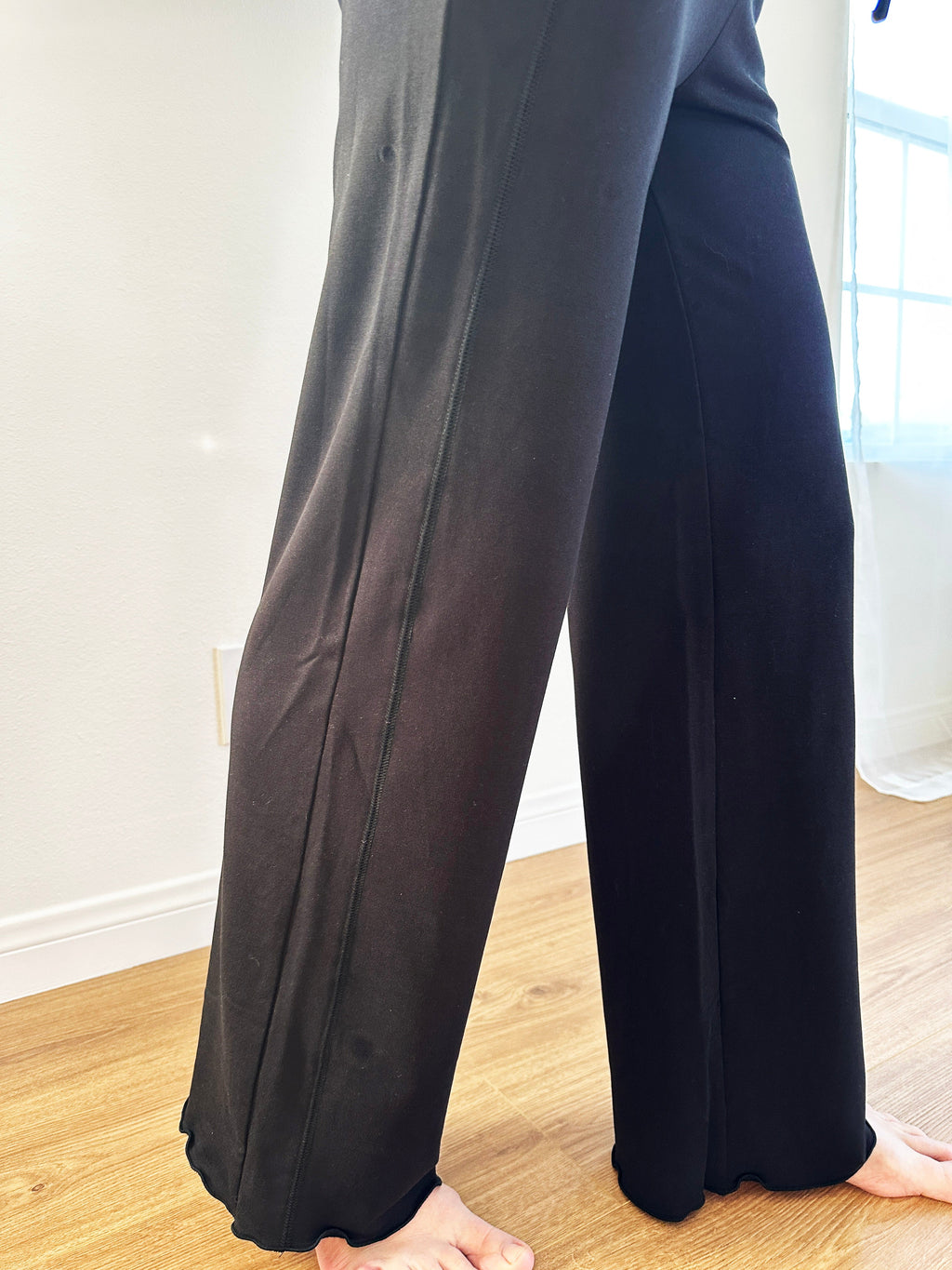 Spun Bamboo New Women's Bamboo Viscose Yoga Pants — detail close-up