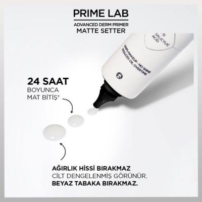 Loreal Paris Prime Lab Matte Makeup Primer - 24 Hour Matte Finish, Long Lasting Foundation Primer for Oily Skin