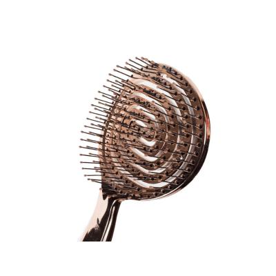 Nascita 3D Flexi Kontrol Hair Brush - Chrome Finish Detangling Brush for Curly Hair